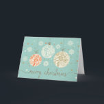 Tarjeta de felicitación de los ornamentos del<br><div class="desc">Tarjeta de felicitación de los ornamentos del navidad del vintage por las impresiones de Orabella.</div>