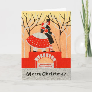 Tarjeta de felicitación de los pares del navidad
