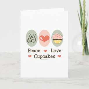 Tarjeta de felicitación de los pasteles de amor po