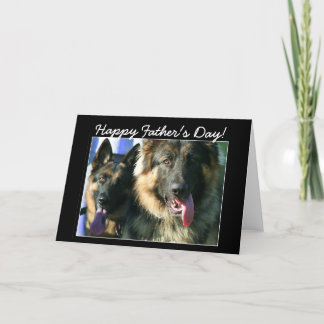 Tarjeta de felicitación de los pastores alemanes p