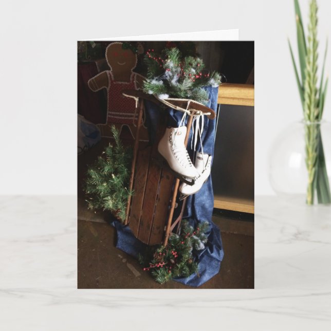 Tarjeta de felicitación de los patines 2013c   del (Anverso)