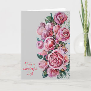 Tarjeta de felicitación de los Peonies y de los