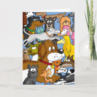 Tarjeta de felicitación de los perros