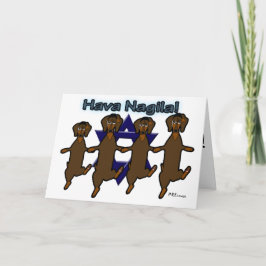 Tarjeta de felicitación de los perros de patas muy