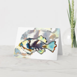 Tarjeta de felicitación de los pescados de