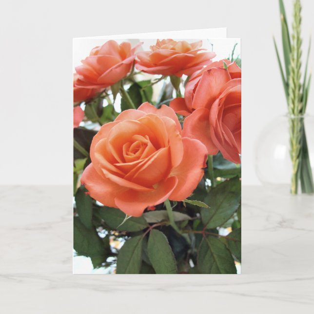 Tarjeta de felicitación de los rosas (Anverso)