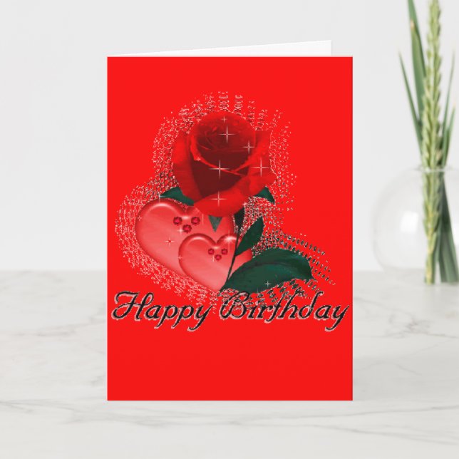 Tarjeta de felicitación de los rosas del amor del (Anverso)