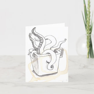 Tarjeta de felicitación de los tentáculos