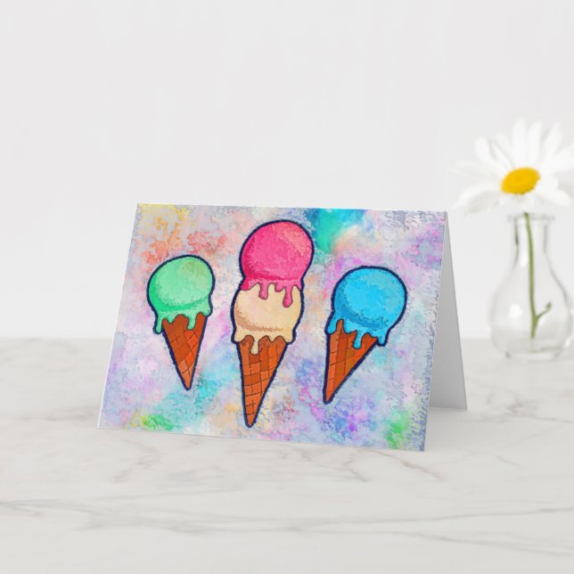 Tarjeta de felicitación de los tonos de crema de h (Planta pequeña)