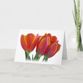 Tarjeta de felicitación de los tulipanes