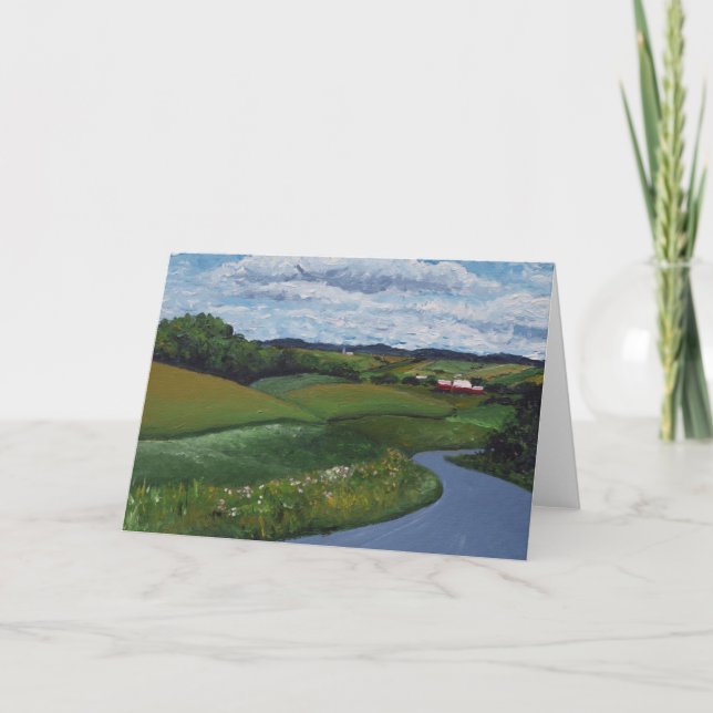 Tarjeta de felicitación de los valles del balanceo (Anverso)