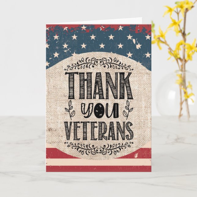 Tarjeta de felicitación de los veteranos (flor amarilla)