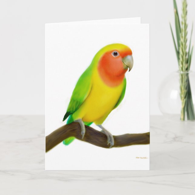 Tarjeta de felicitación de Lovebird (Anverso)