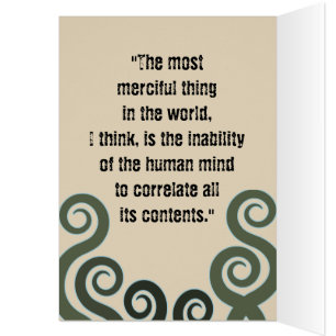 Tarjeta de felicitación de Lovecraft, retrato de