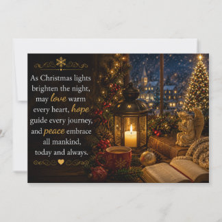 Tarjeta de Felicitación de Luces de Navidad