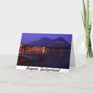 Tarjeta de felicitación de Lugano, Suiza 5x7