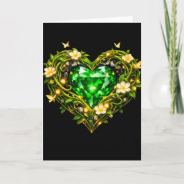 Tarjeta de felicitación de lujo Corazón Esmeralda 