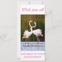 Tarjeta de felicitación de luna de miel