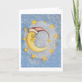 Tarjeta de felicitación de Luna y Estrellas