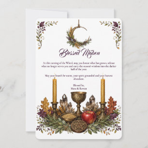 Tarjeta de Felicitación de Mabon Bendiciones Equin