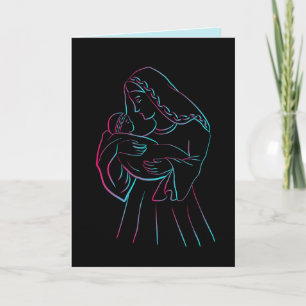 Tarjeta de felicitación de Madre e Hijo