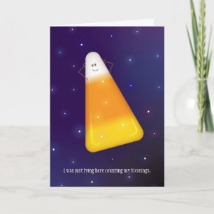 Tarjeta de felicitación de maíz dulce Feliz Otoño 