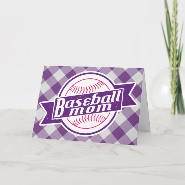 Tarjeta de felicitación de mamá de béisbol (Anverso)