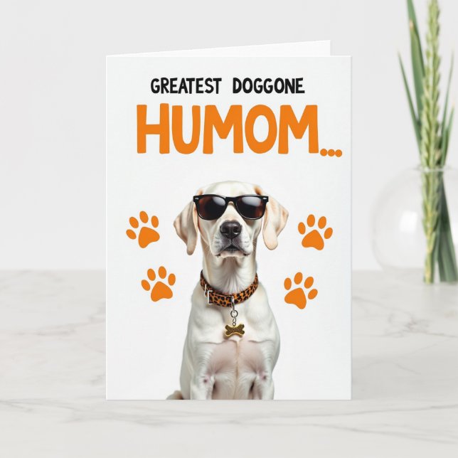 Tarjeta de Felicitación de Mamá Perro Leopardo (Anverso)