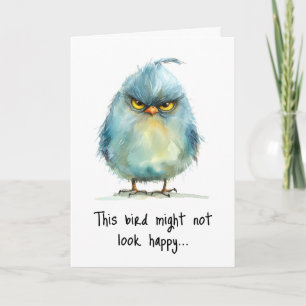 Tarjeta de Felicitación de Mañana de Pájaro Gruñón