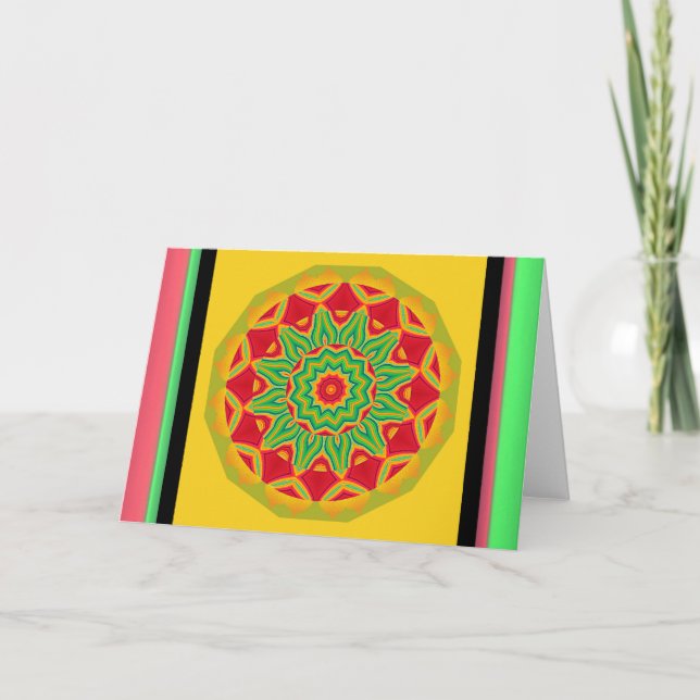 Tarjeta de felicitación de Mandala (Anverso)
