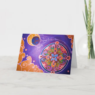 Tarjeta de felicitación de Mandala para la Tierra