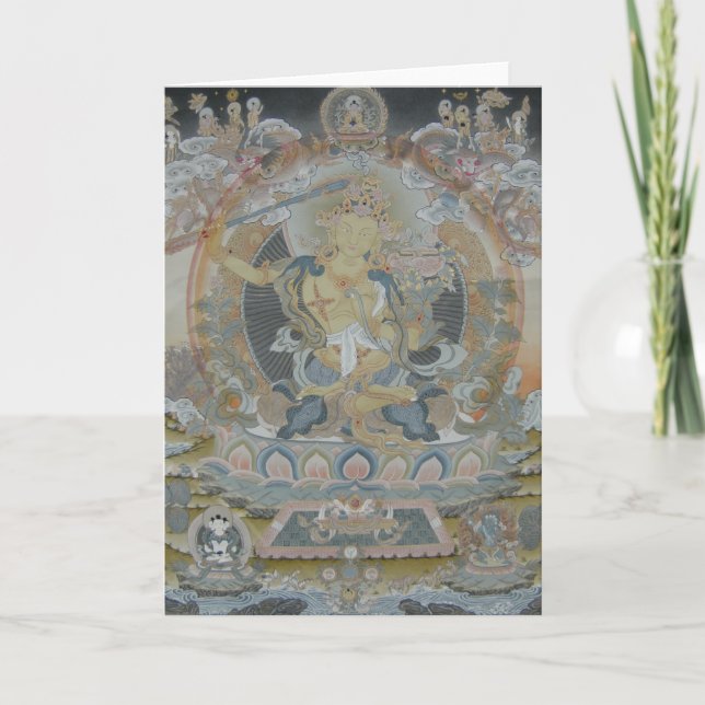 Tarjeta de felicitación de Manjushri (Anverso)