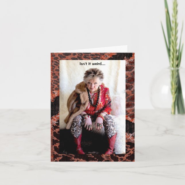 Tarjeta de felicitación de mano derecha e izquierd (Anverso)