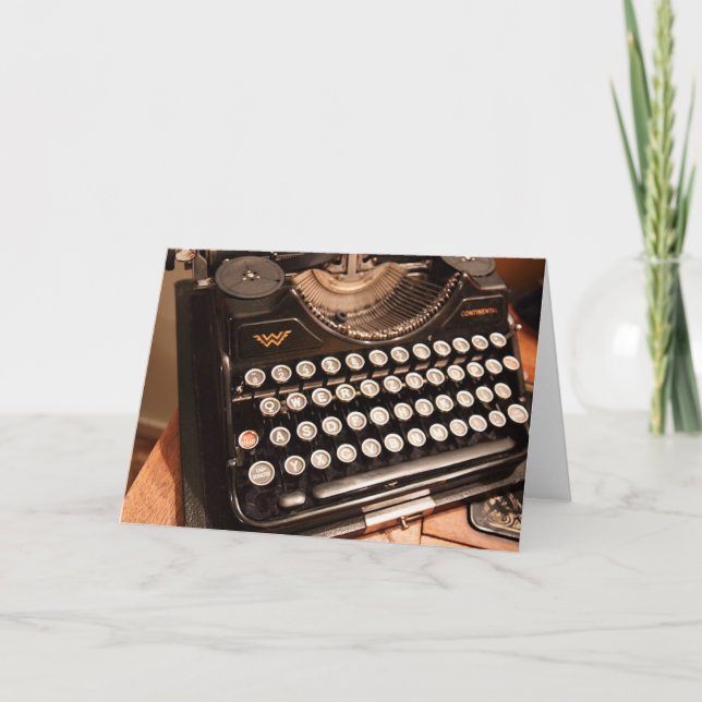 Tarjeta de felicitación de máquina de escribir vin (Anverso)