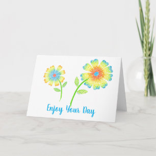 Tarjeta de felicitación de margaritas