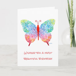 Tarjeta de felicitación de mariposa