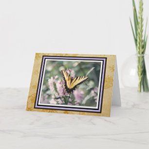 Tarjeta de felicitación de mariposa amarilla