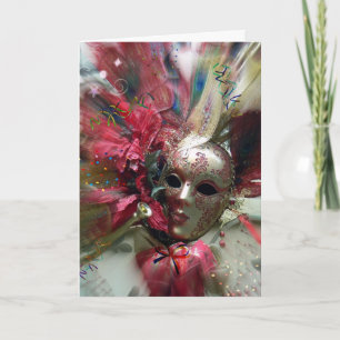 Tarjeta de Felicitación de Mascarada Romántica
