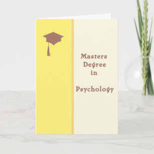 Tarjeta de felicitación de máster en Psicología