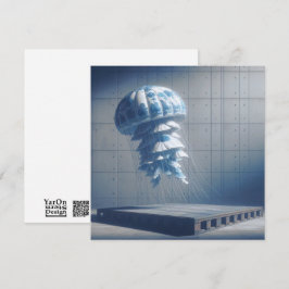 Tarjeta de felicitación de medusas de porcelana az