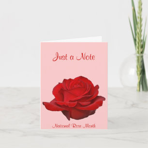 Tarjeta de felicitación de mes de Rosa