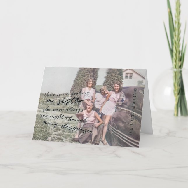 Tarjeta de felicitación de mi HERMANA (Anverso)