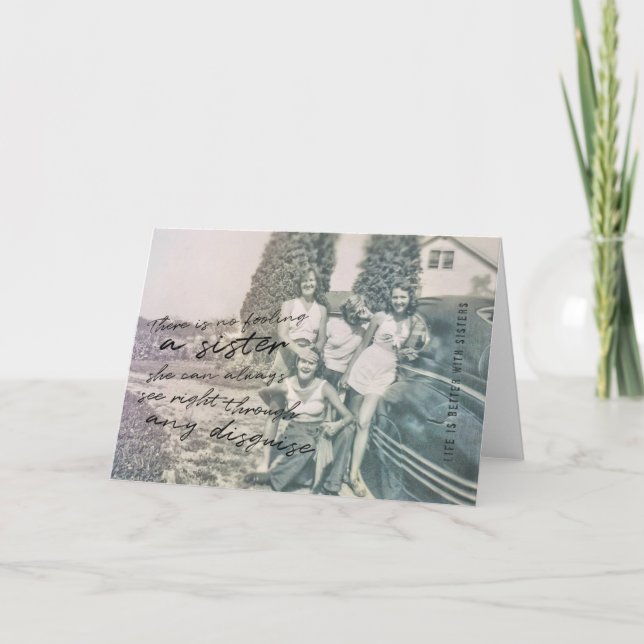 Tarjeta de felicitación de mi HERMANA (Anverso)