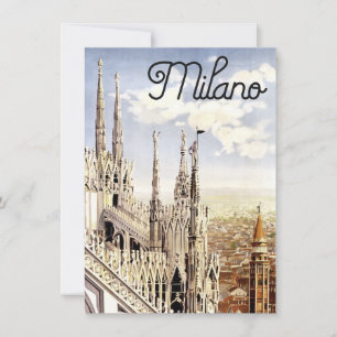 Tarjeta de felicitación de Milán Vintage