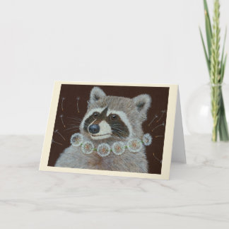 tarjeta de felicitación de Millie el mapache