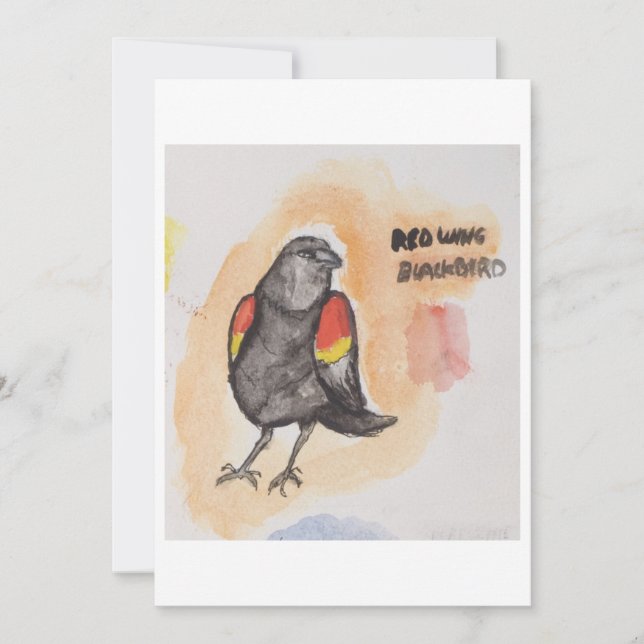 Tarjeta de Felicitación de Mirlo (Anverso)