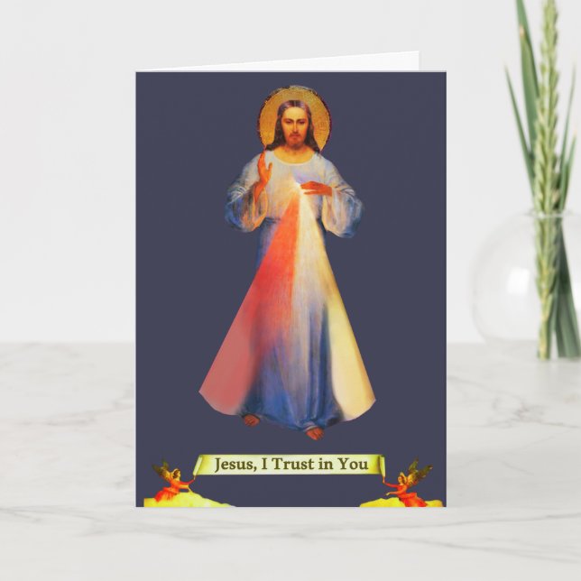 Tarjeta de felicitación de misericordia divina de  (Anverso)