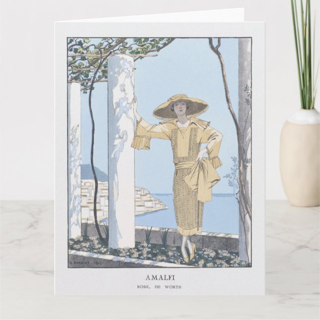 Tarjeta de felicitación de moda Amalfi Coast Italy (Anverso)