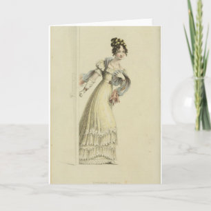 Tarjeta de felicitación de moda de 1800