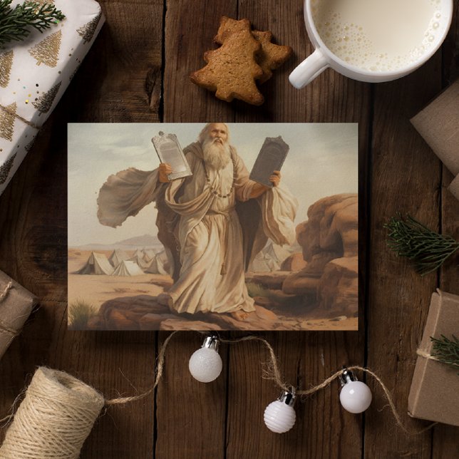 Tarjeta de felicitación de Moisés con las tablas d (Subido por el creador)